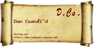 Dan Csanád névjegykártya