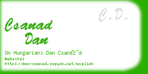 csanad dan business card